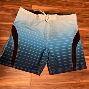OP OPflex 4-way stretch 38 waist swim suit trunks Shorts  board Pocket Man Beach